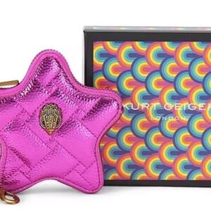 Kurt Geiger Pink Metallic Star Coin Purse